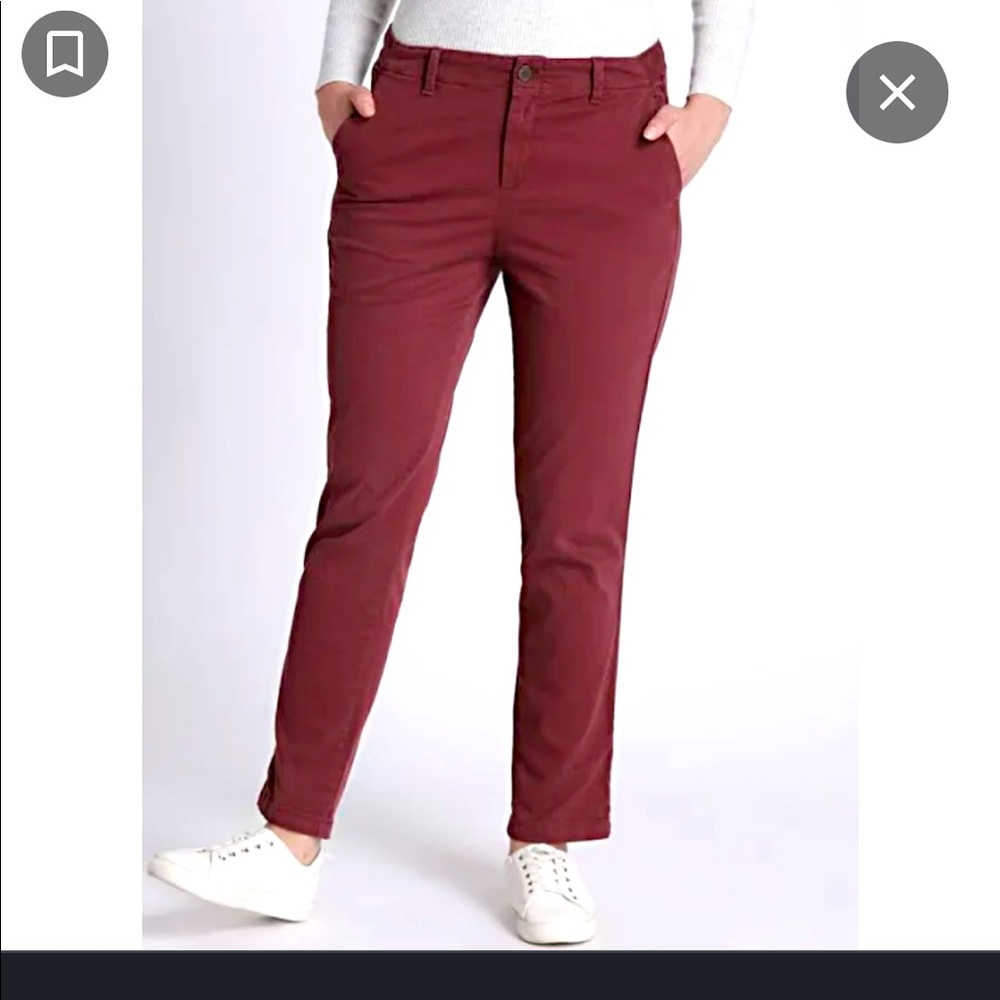 Gap Girlfriend Chino in Burgendy Dress Pants Casual Pants size 6